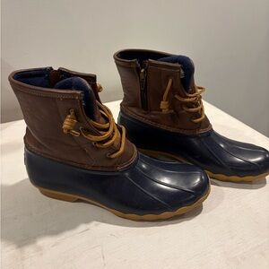Sperry Brown and Navy Winter Boots